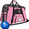 Airline Approved Pet Carrier for Cat, Soft Sided Dog Carrier for Small Dogs, Cat Travel Supplies Accessories for Indoor Cats, Ventilated Pet Carrying Bag Medium Large Kitten Puppy, Large Pink