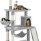 63.5In Multi-Level Cat Tree Tower Condo with Scratching Posts, Platform & Hammock, Cat Activity Center Play Furniture for Kittens, Cats, and Pets